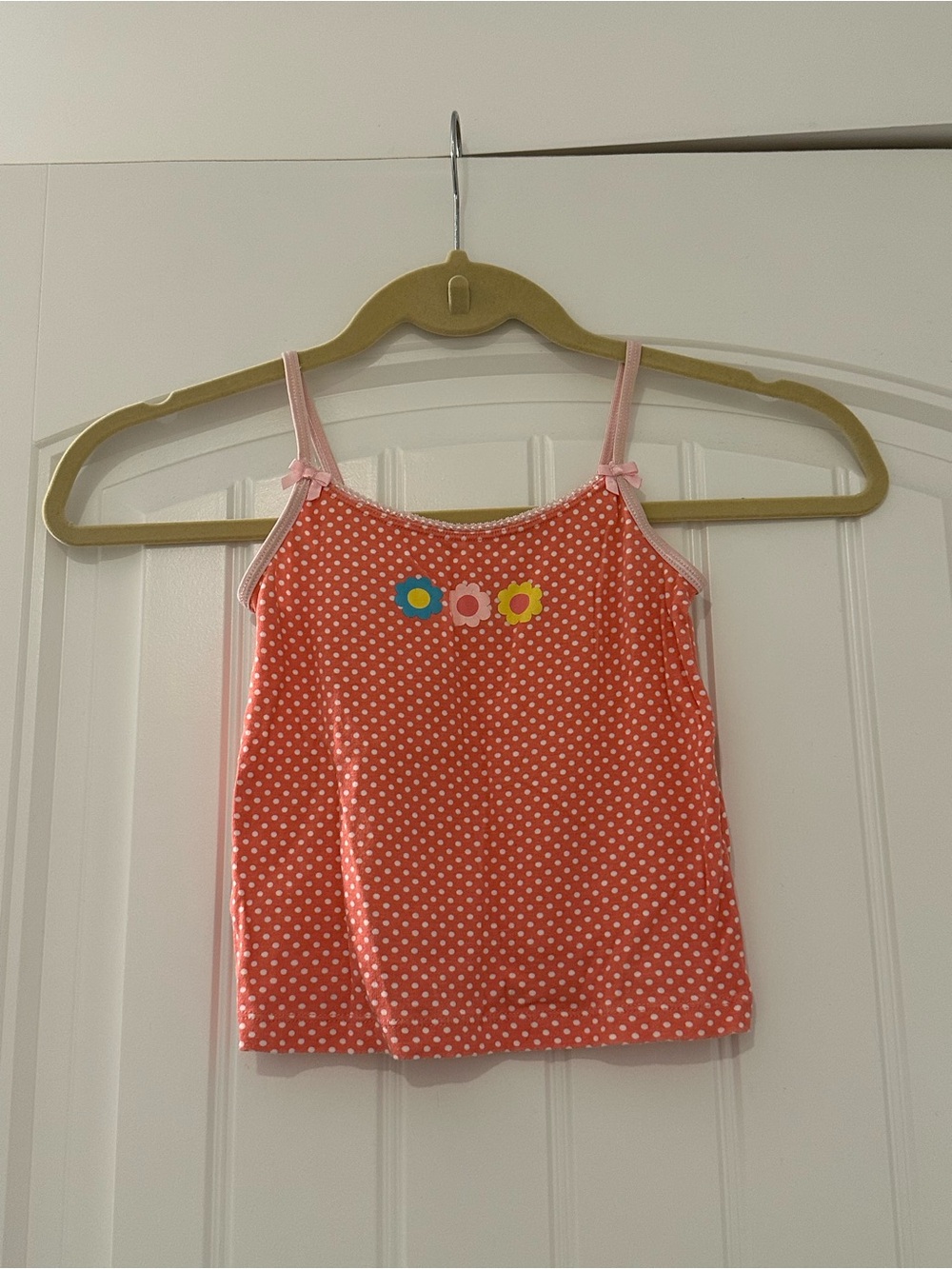 NWOT Gymboree Flower Graphic Polka Dot Cami Tank Camisole Top Sz 5-6 2009